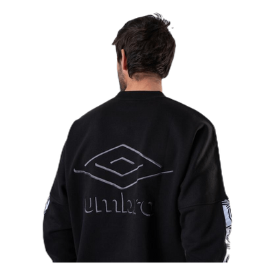 Taped Drop Shoulder Sweat Black