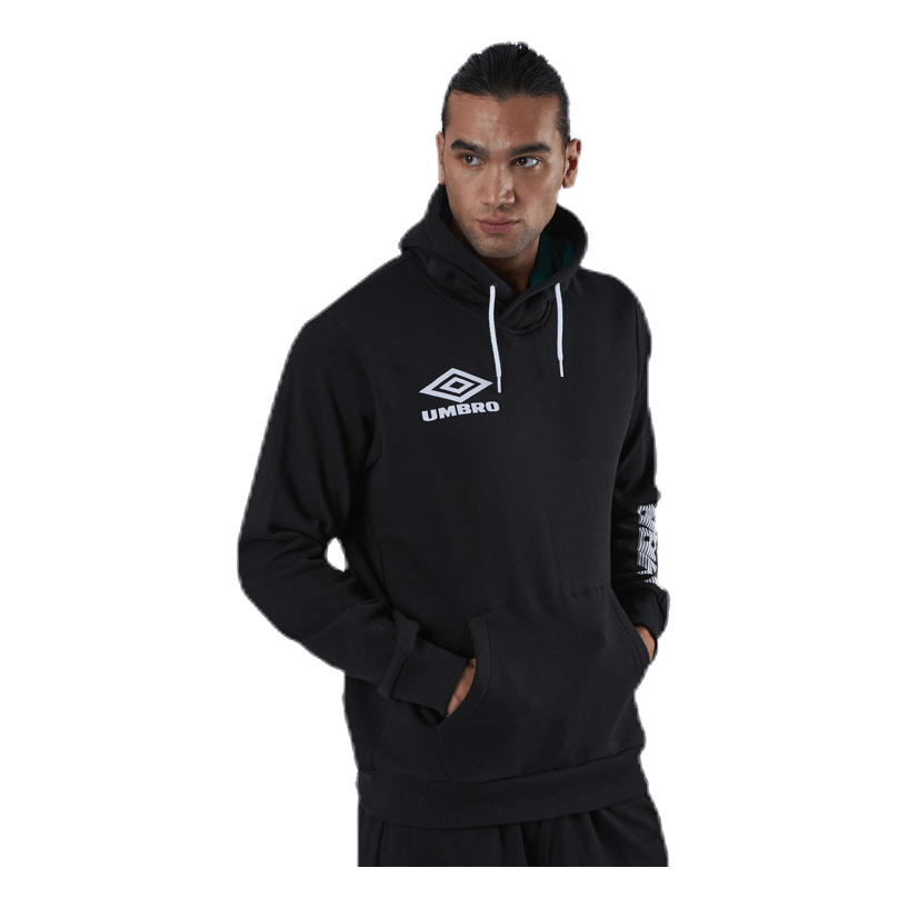 Sleeve Print Hoodie Black