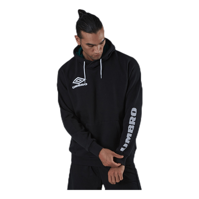 Sleeve Print Hoodie Black