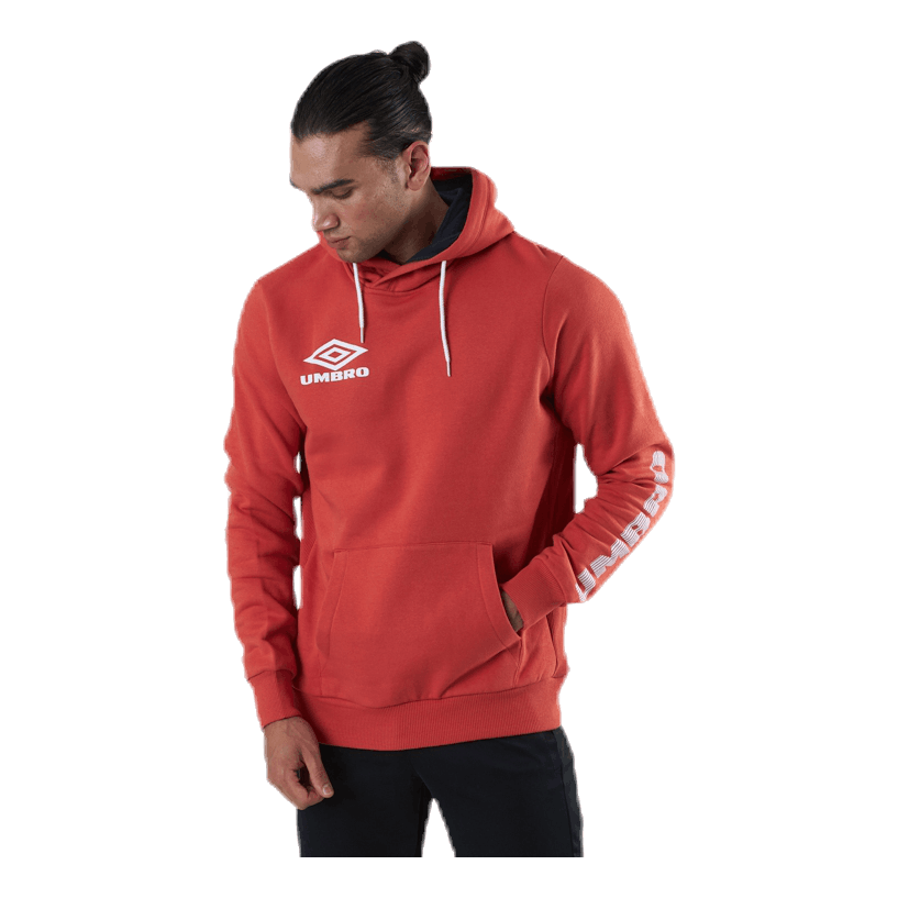 Sleeve Print Hoodie Red