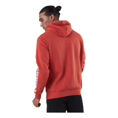 Sleeve Print Hoodie Red