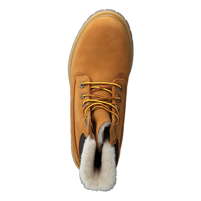 6 Inch Premium Shearling Lined Wheat Nubuck