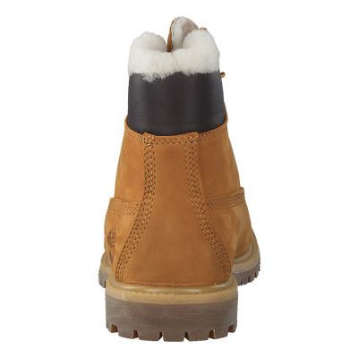 6 Inch Premium Shearling Lined Wheat Nubuck