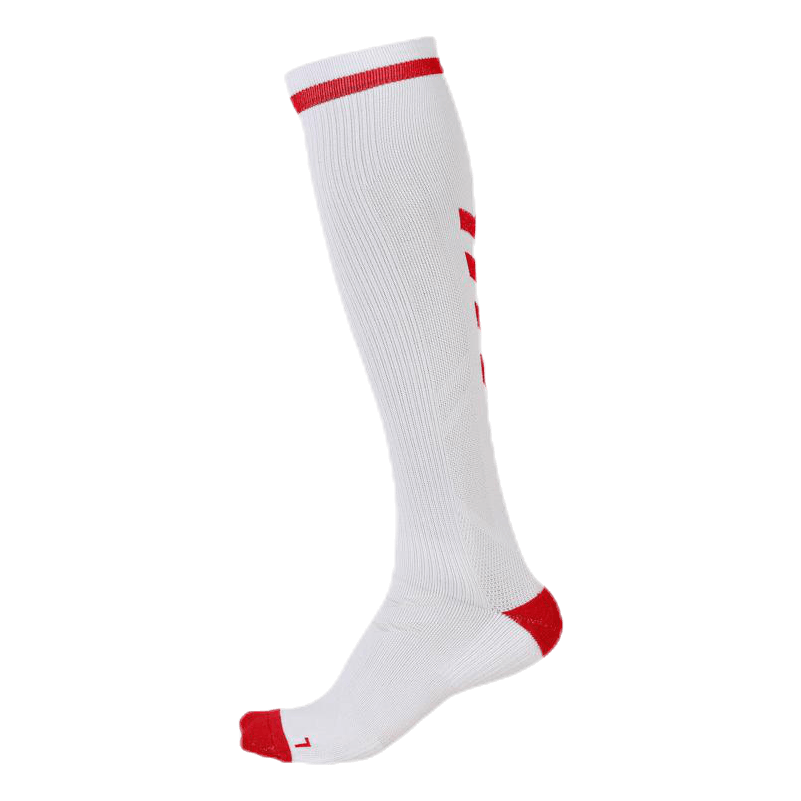 Elite Indoor Sock High White/Red