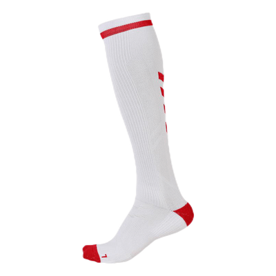 Elite Indoor Sock High White/Red