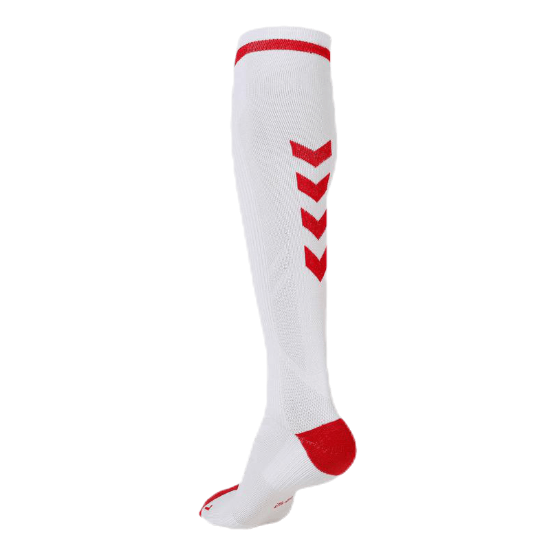 Elite Indoor Sock High White/Red