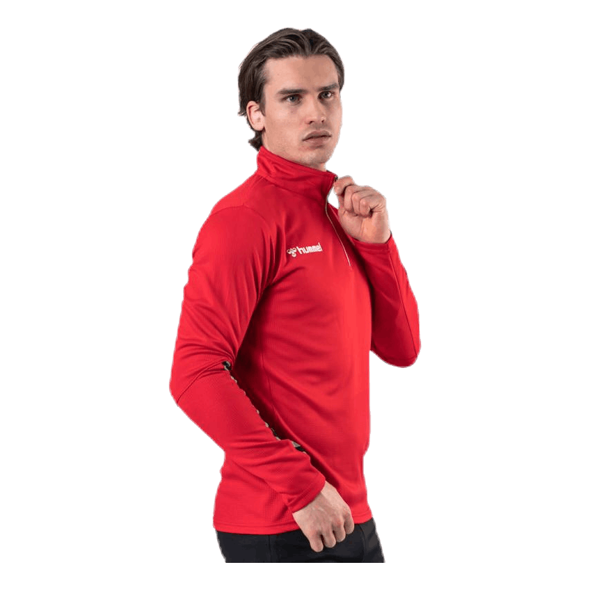 Authentic Half Zip Sweatshirt Red