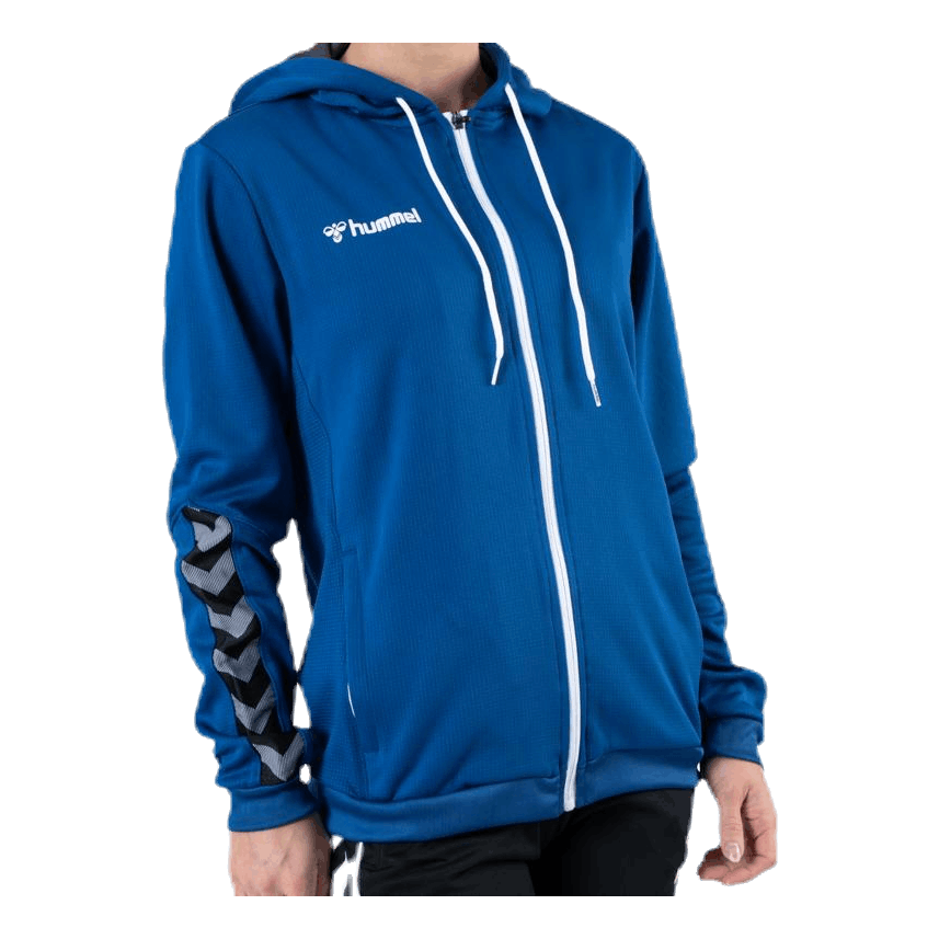 Authentic Poly Zip Hoodie Blue