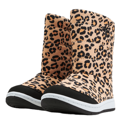 Junior Puffer Boot Print Black/Beige