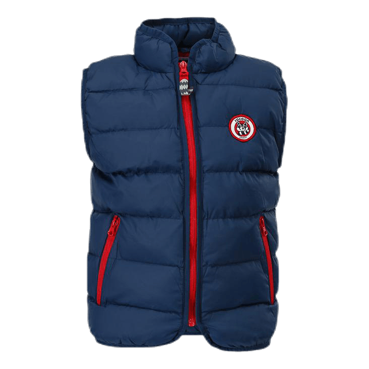 Caya Solid Waistcoat Blue/Red
