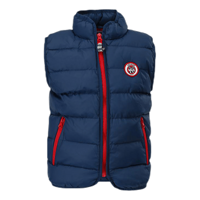 Caya Solid Waistcoat Blue/Red