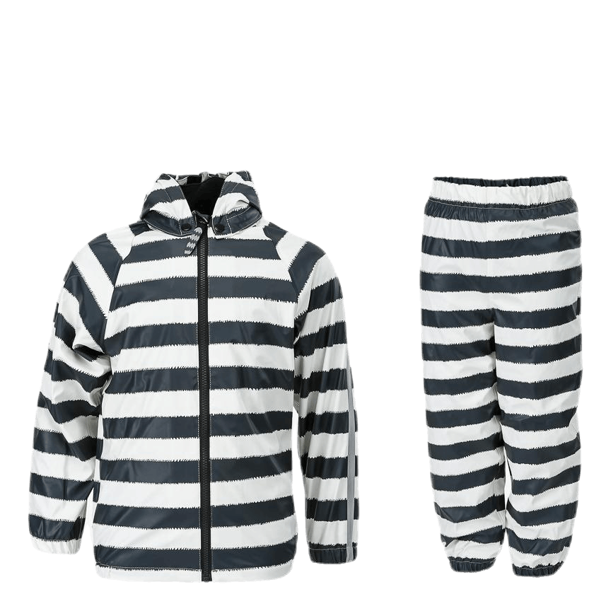 Gary Fleece Rain Set White/Black