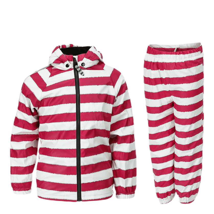 Greta Fleece Rain Set Pink/White