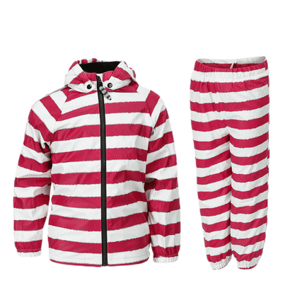Greta Fleece Rain Set Pink/White