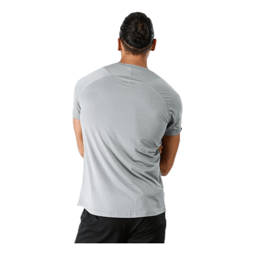 BLACK Heather Logo Tee Grey