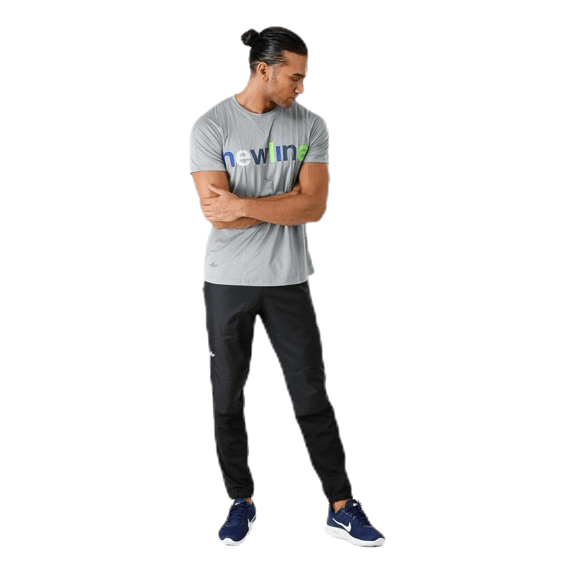 BLACK Heather Logo Tee Grey