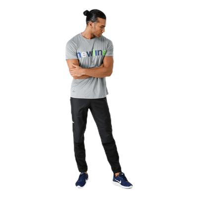 BLACK Heather Logo Tee Grey