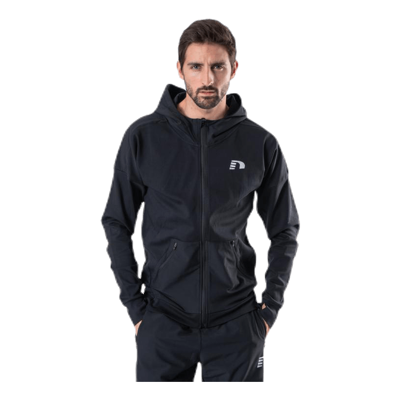 Zip Thru Hoodie Black