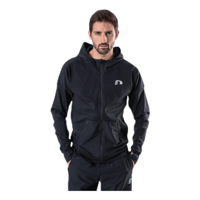 Zip Thru Hoodie Black
