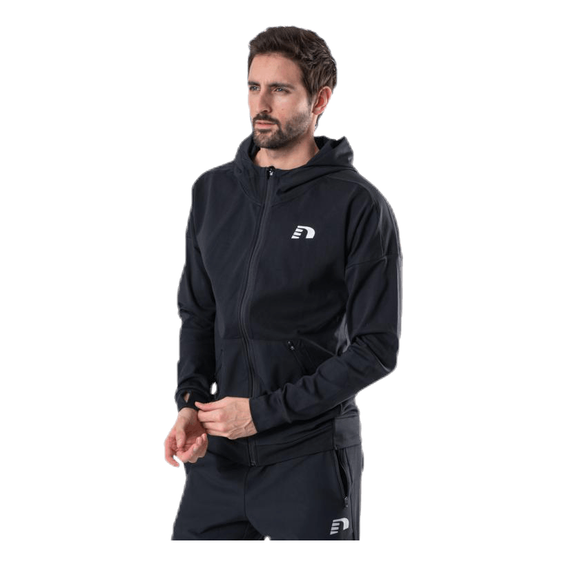 Zip Thru Hoodie Black