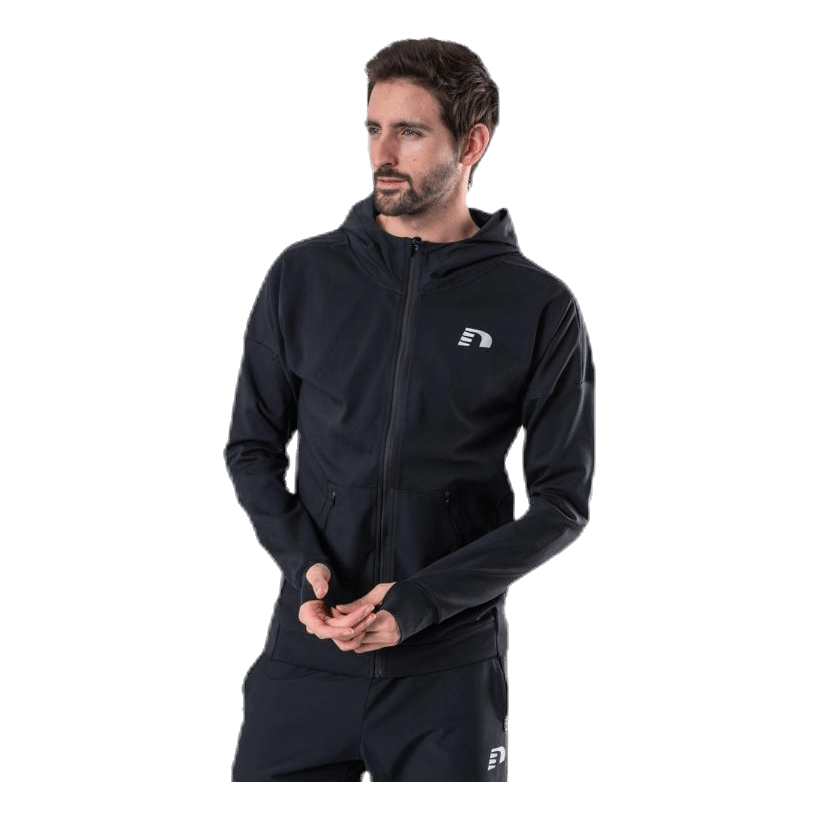 Zip Thru Hoodie Black
