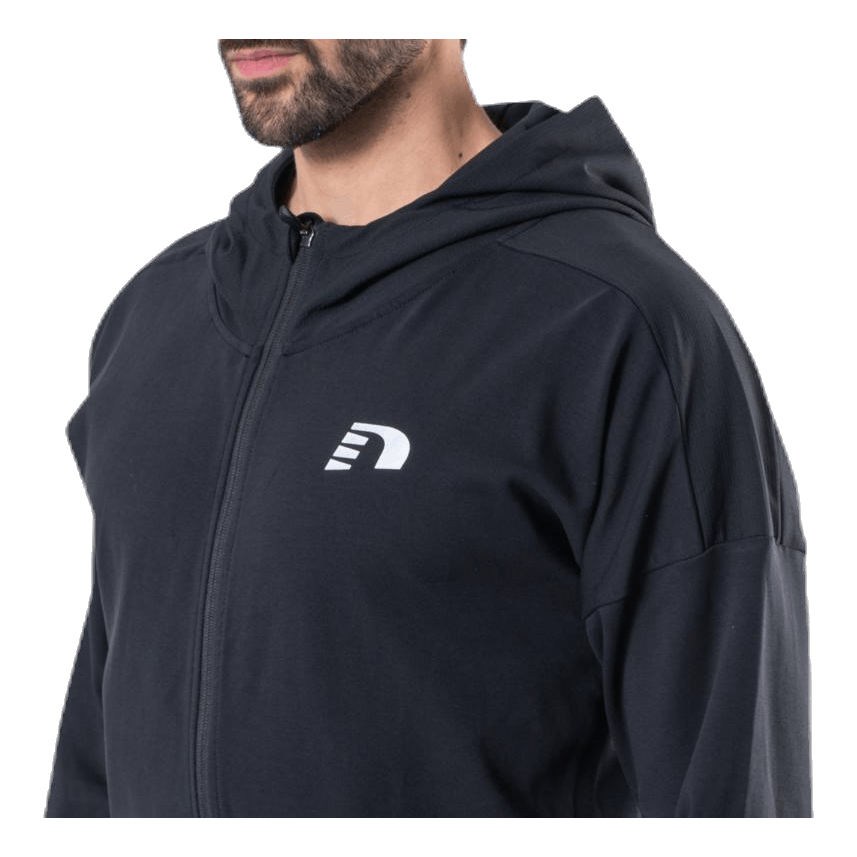 Zip Thru Hoodie Black