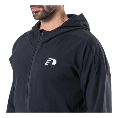 Zip Thru Hoodie Black