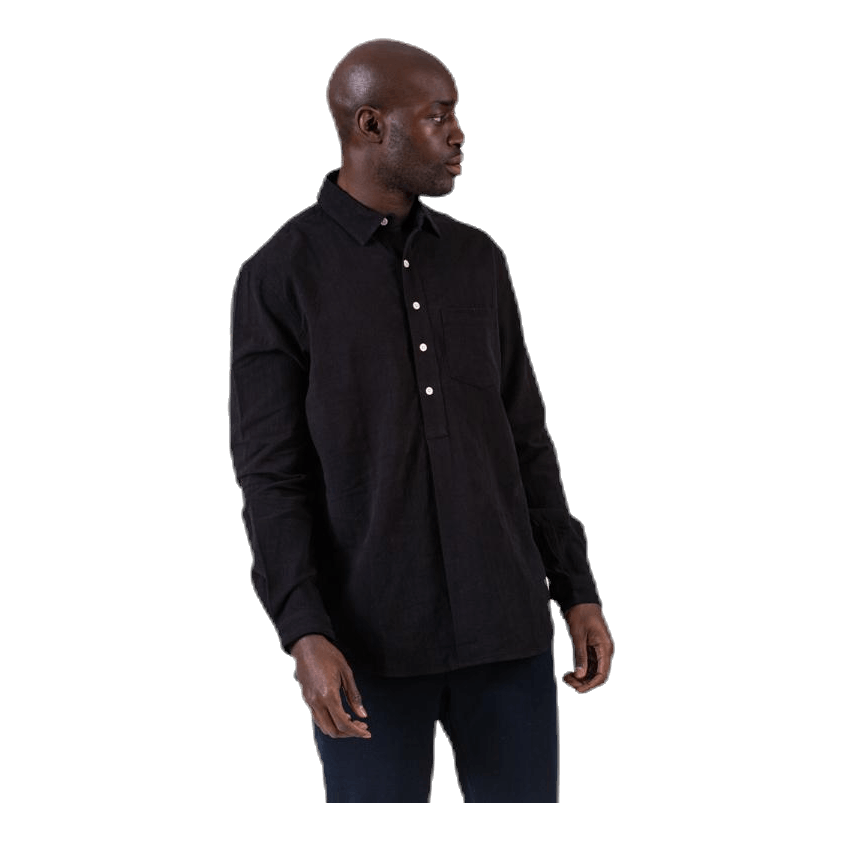 Pop Over Shirt Black