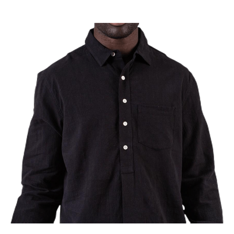 Pop Over Shirt Black