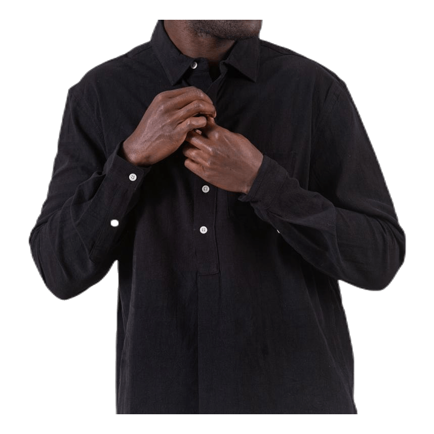Pop Over Shirt Black