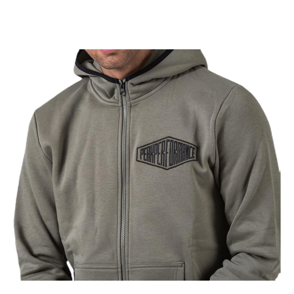 Comfy Zip Hood Green Peak Performance Runforest