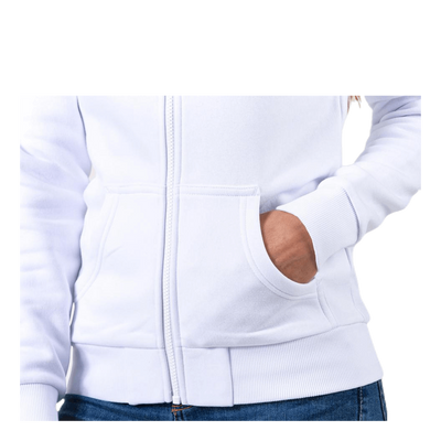 Comfy Zip Hood White
