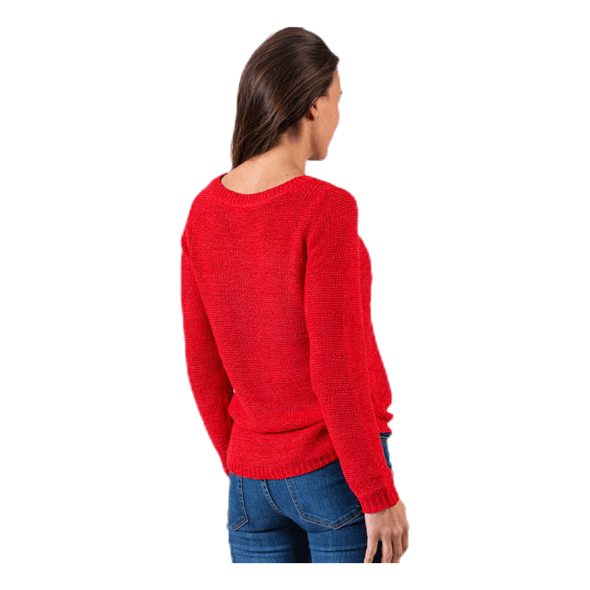 Geena Xo L/S Pullover Knt Red