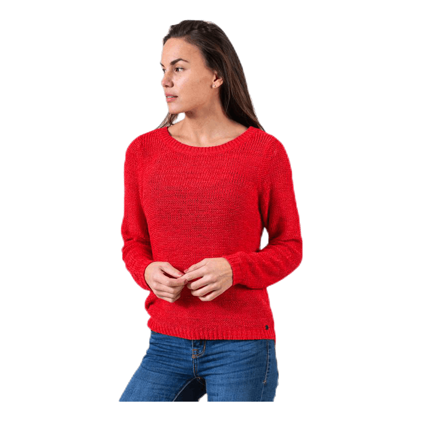 Geena Xo L/S Pullover Knt Red