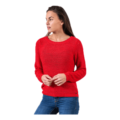 Geena Xo L/S Pullover Knt Red