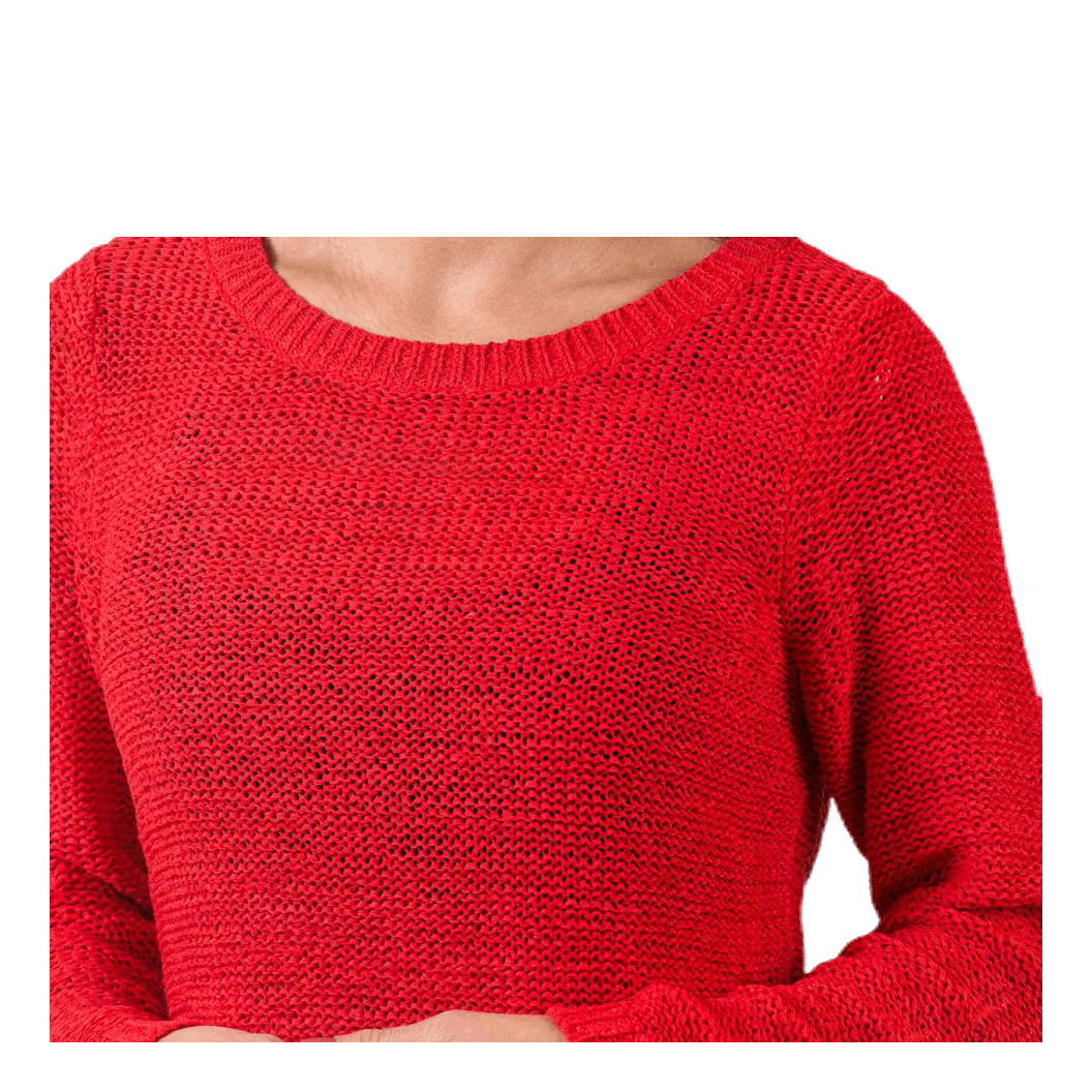 Geena Xo L/S Pullover Knt Red