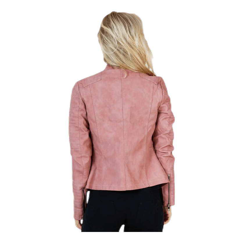 Ava Faux Leather Biker Otw Pink