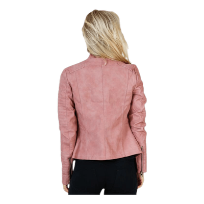 Ava Faux Leather Biker Otw Pink