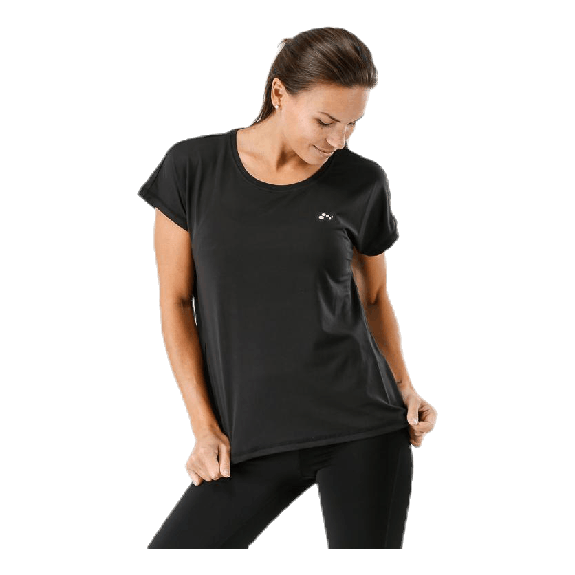 Aubree Ss Loose Training Tee Black