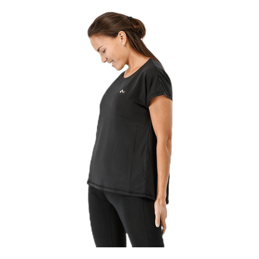 Aubree Ss Loose Training Tee Black