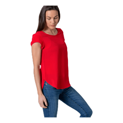 Vic S/S Solid Top Red