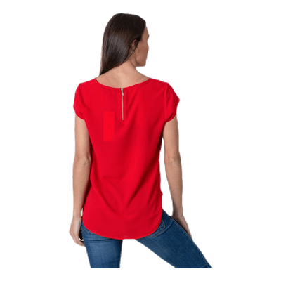 Vic S/S Solid Top Red