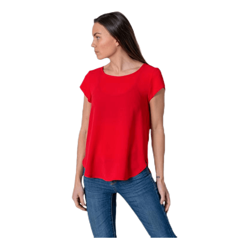 Vic S/S Solid Top Red