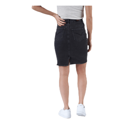 Eliza Reg Rawedge Dnm Skirt Grey