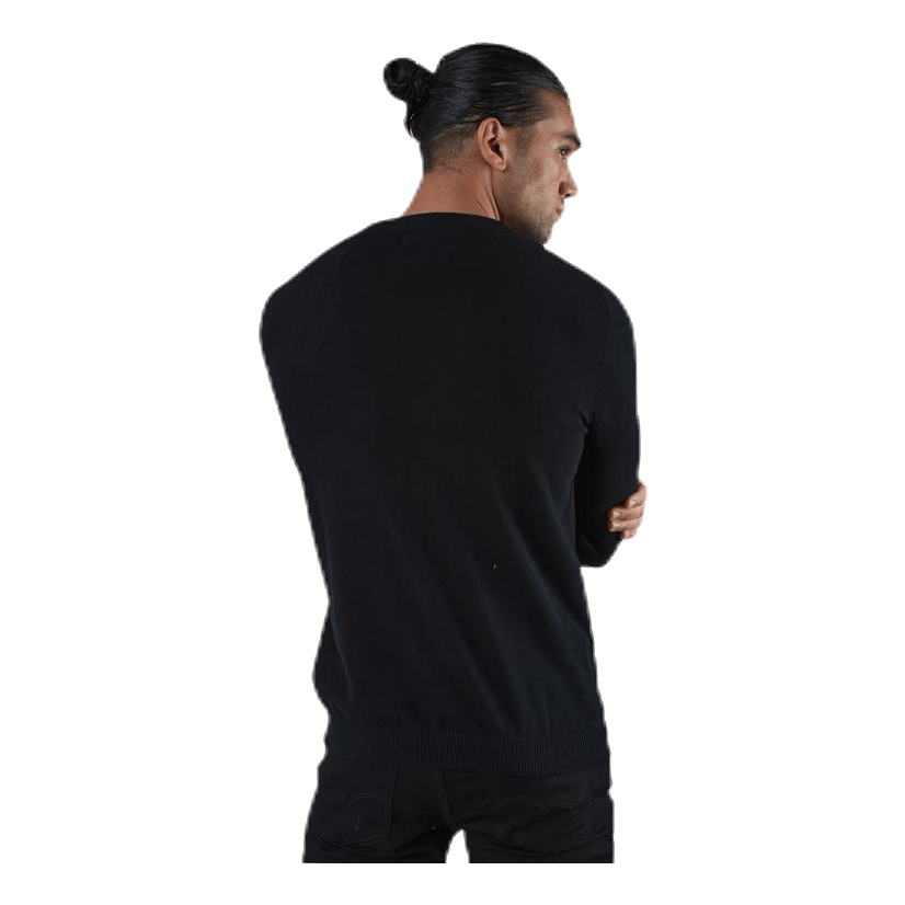 Basic Knit Crew Neck Black
