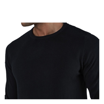 Basic Knit Crew Neck Black