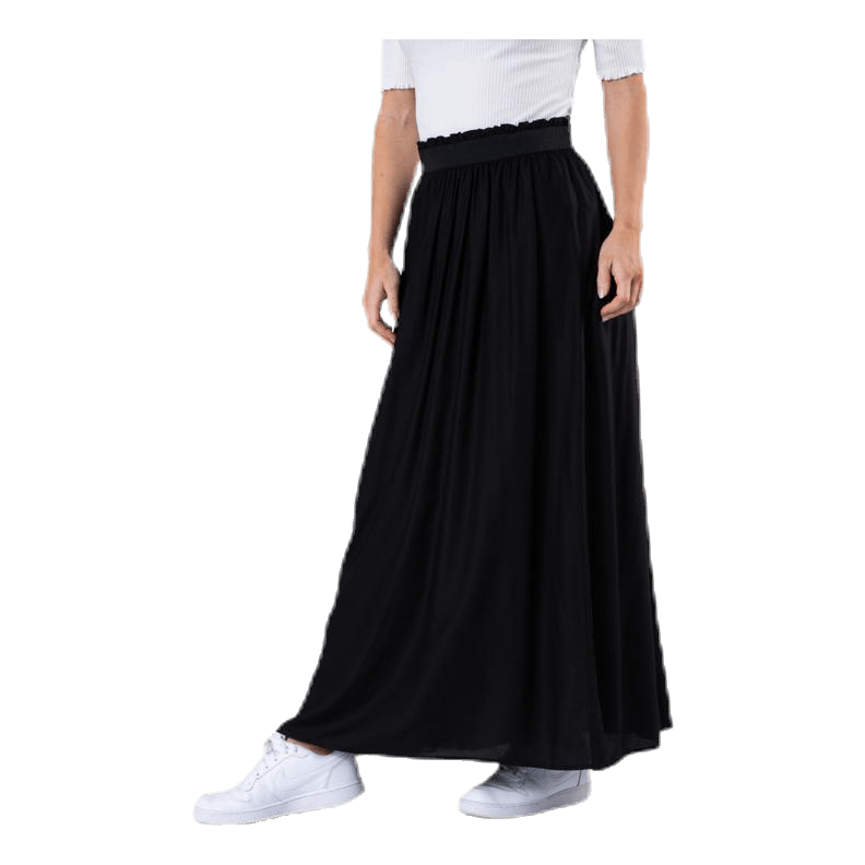 Venedig Paperbag Long Skirt Wvn Black