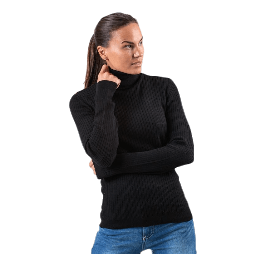 Karol L/S Rollneck Pullover Knt Black