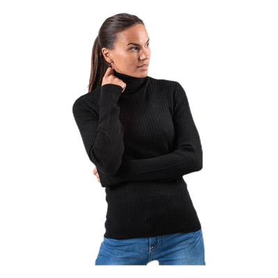Karol L/S Rollneck Pullover Knt Black