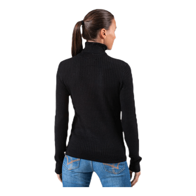 Karol L/S Rollneck Pullover Knt Black
